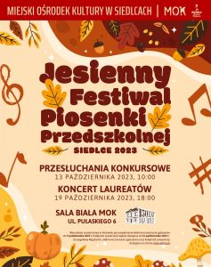 Jesienny Festiwal Piosenki Przedszkolnej 