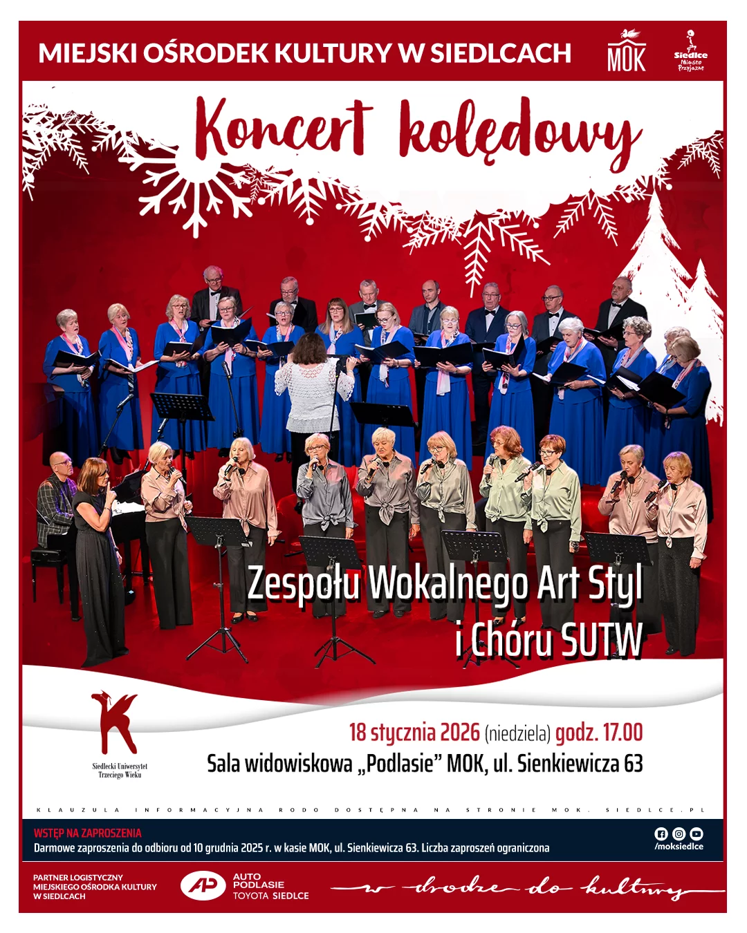 Koncert kolędowy Zespołu Wokalnego Art Styl i Chóru SUTW