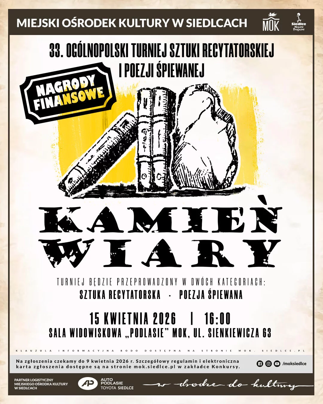 33. Ogólnopolski Turniej Sztuki Recytatorskiej i Poezji Śpiewanej 