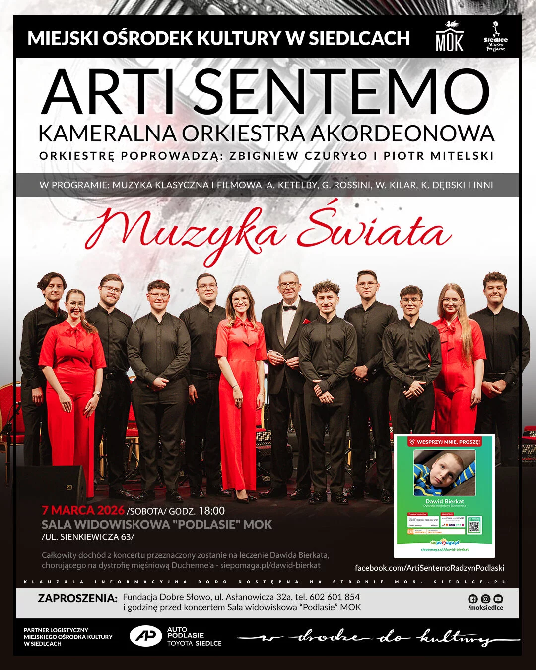 Muzyka Świata - koncert Orkiestry Arti Sentemo dla Dawida Bierkata