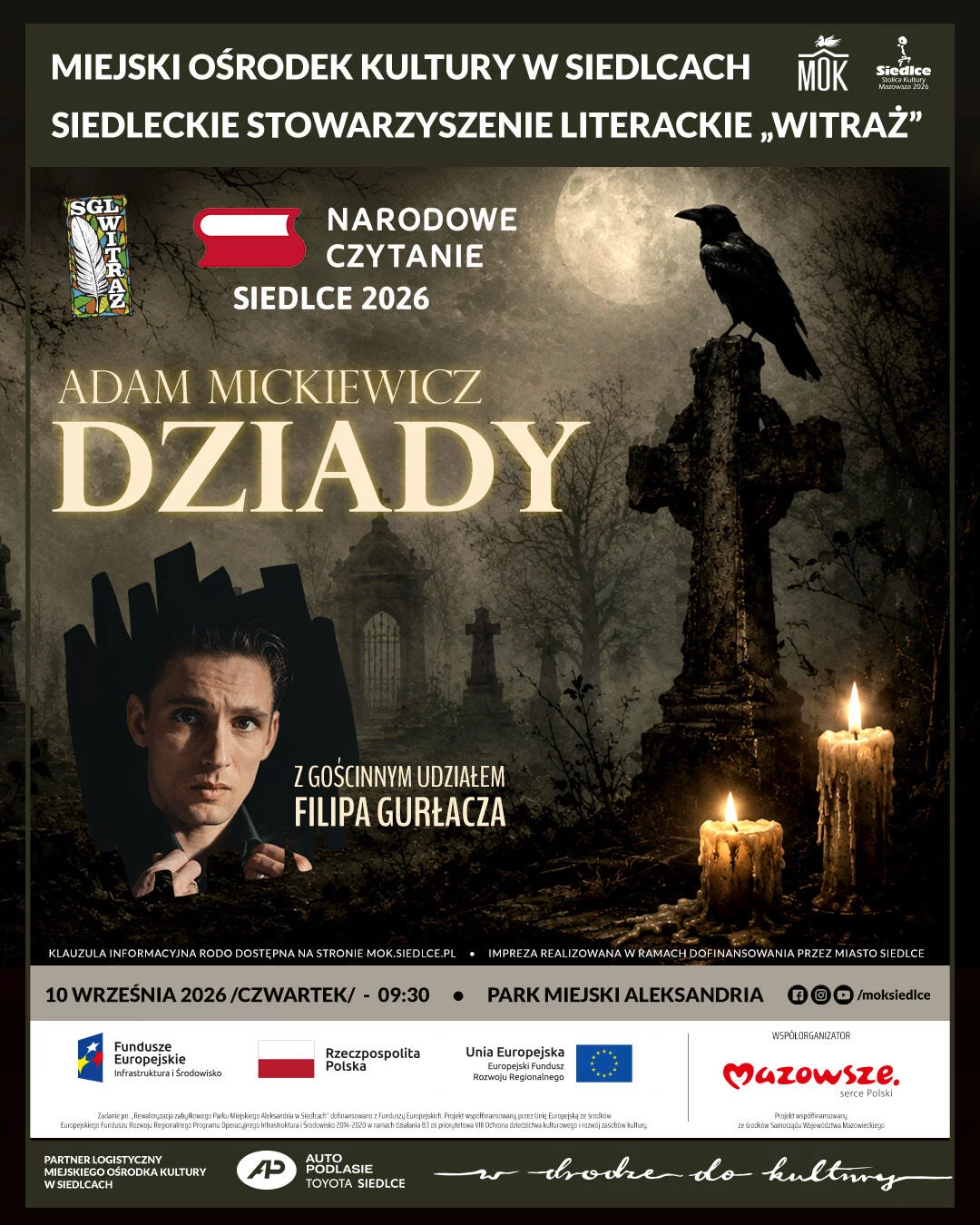 Zmiana miejsca! Narodowe Czytanie - „Dziady” Adama Mickiewicza
