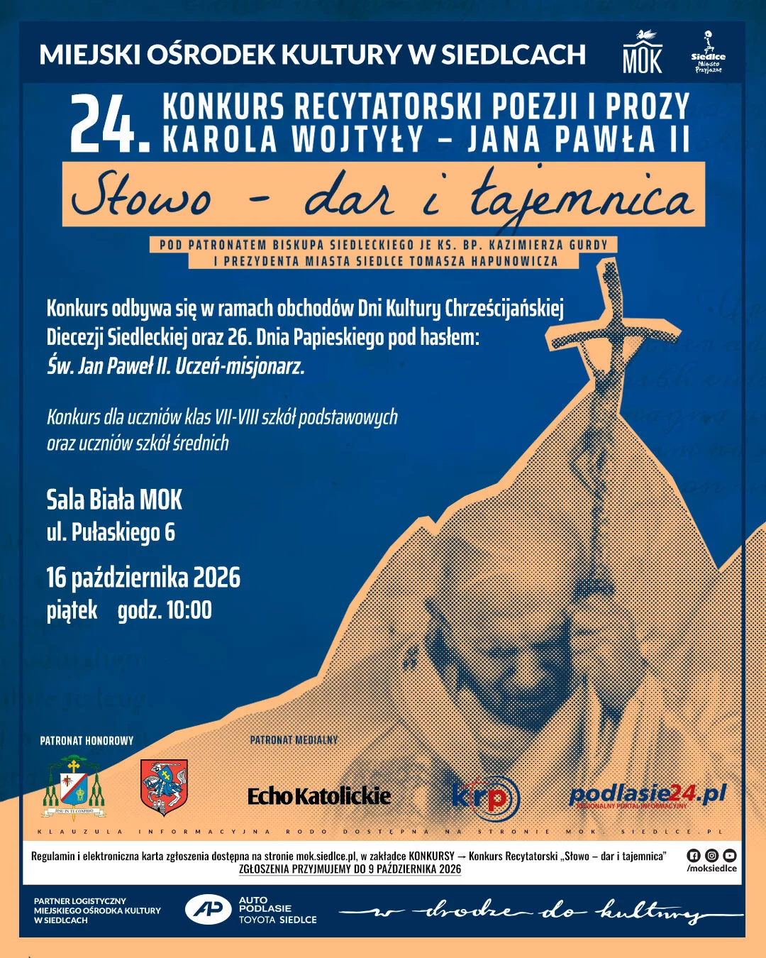 24. Konkurs Recytatorski Poezji i Prozy Karola Wojtyły - Jana Pawła II 